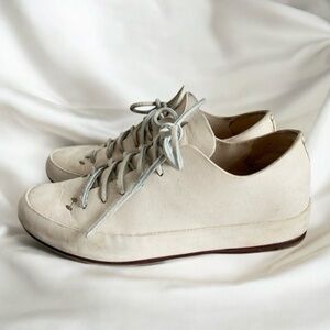 FEIT natural beige classic low top sneakers sewn by hand